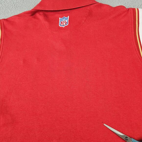 San Francisco‎ 49ers Polo Men's XL Red Reebok NFL Football Sportswear Shirt - Picture 10 of 10